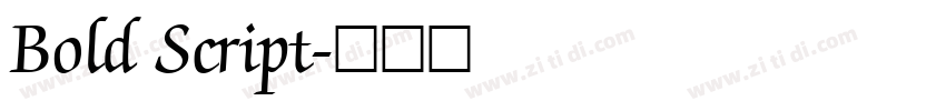 Bold Script字体转换